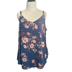 Torrid pink and blue floral cami nwot size 0, large